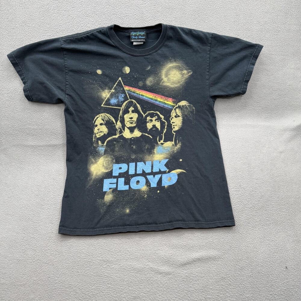 Pink Floyd Shirt Mens Medium Black Band Graphic‎ Tee Dark Side Moon Space Galaxy